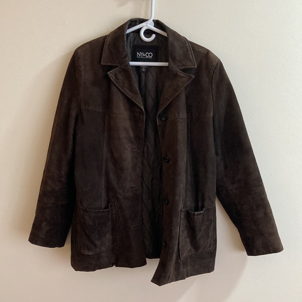 New York & Co Suede Leather Jacket Size XL 2/$20